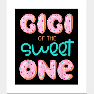 Gigi Of The Sweet One First Birthday Matching Family Donut Posters and Art